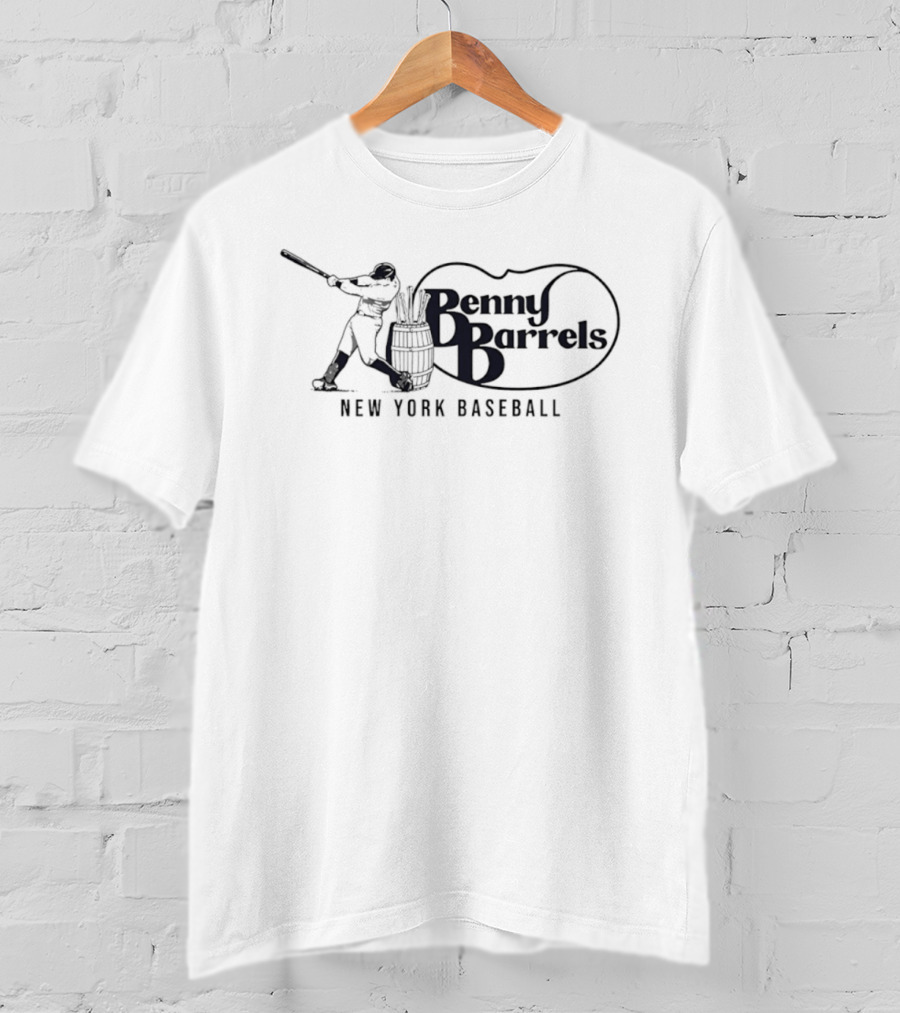 Benny Barrels New York Baseball Player T-Shirt