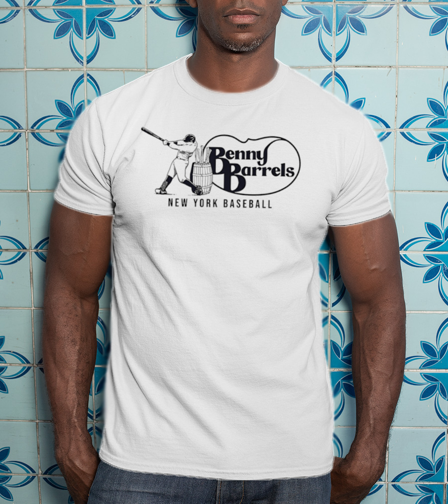 Benny Barrels New York Baseball Player T-Shirt