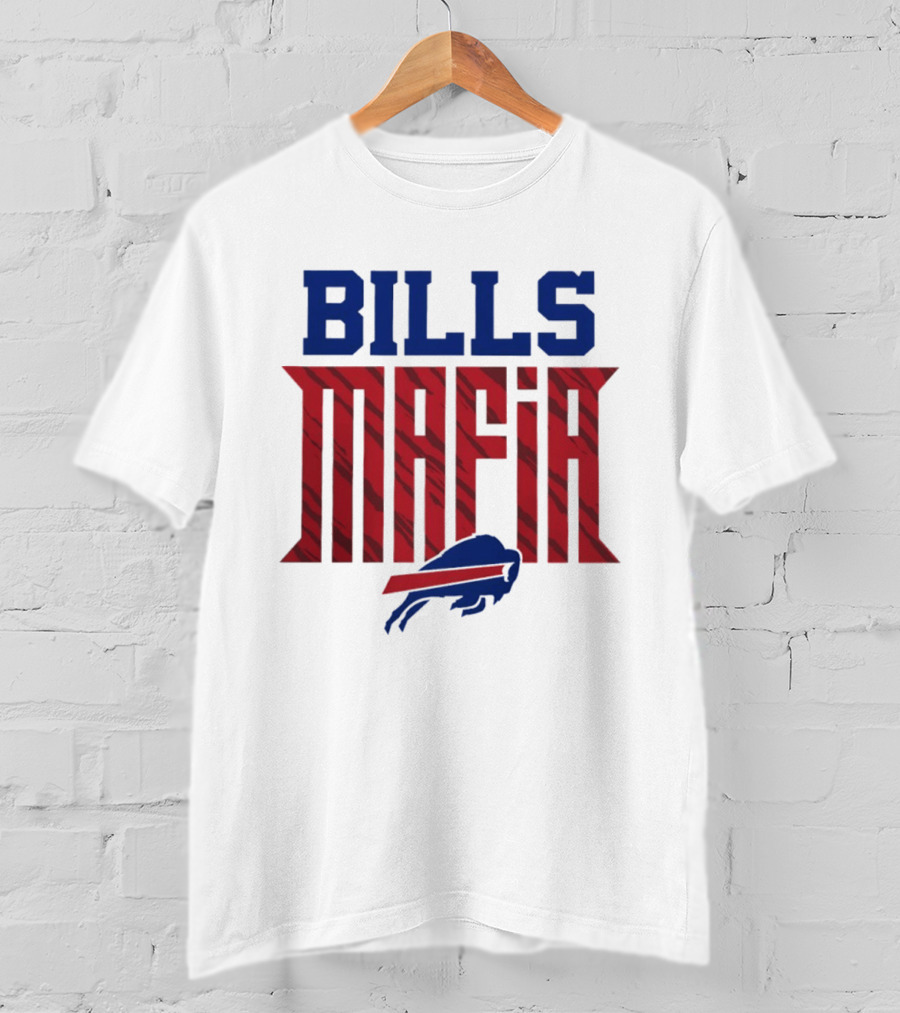 Buffalo Bills Mafia Red And Blue Team Spirit T-Shirt
