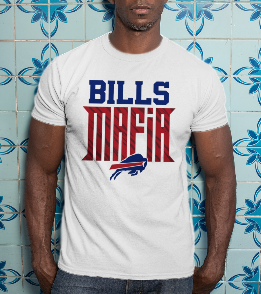 Buffalo Bills Mafia Red And Blue Team Spirit T-Shirt