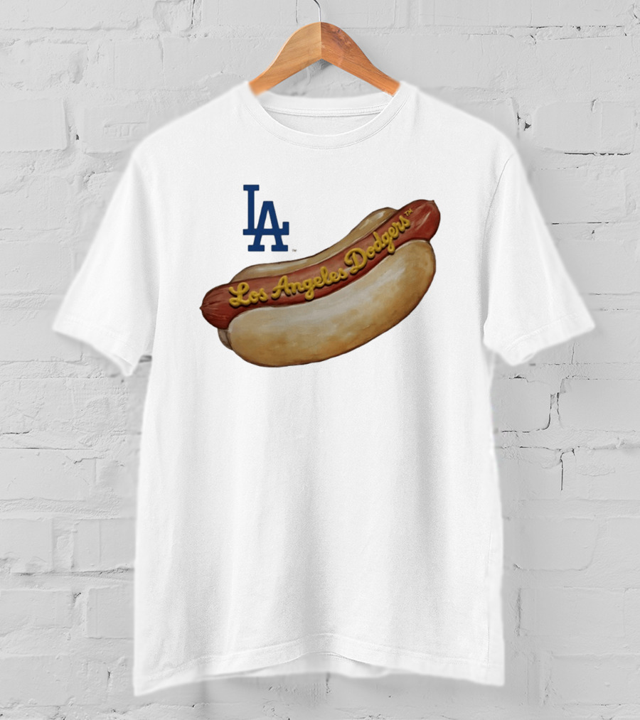 Los Angeles Dodgers Hot Dog MLB 2026 Season LA Team T-Shirt