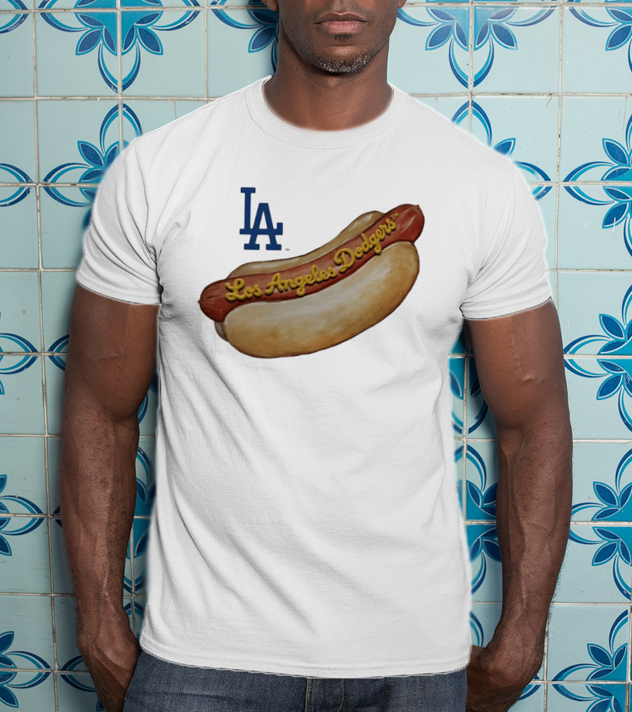 Los Angeles Dodgers Hot Dog MLB 2026 Season LA Team T-Shirt
