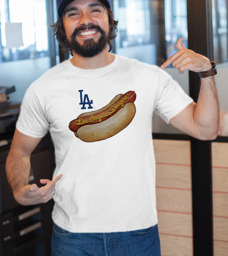 Los Angeles Dodgers Hot Dog MLB 2026 Season LA Team T-Shirt