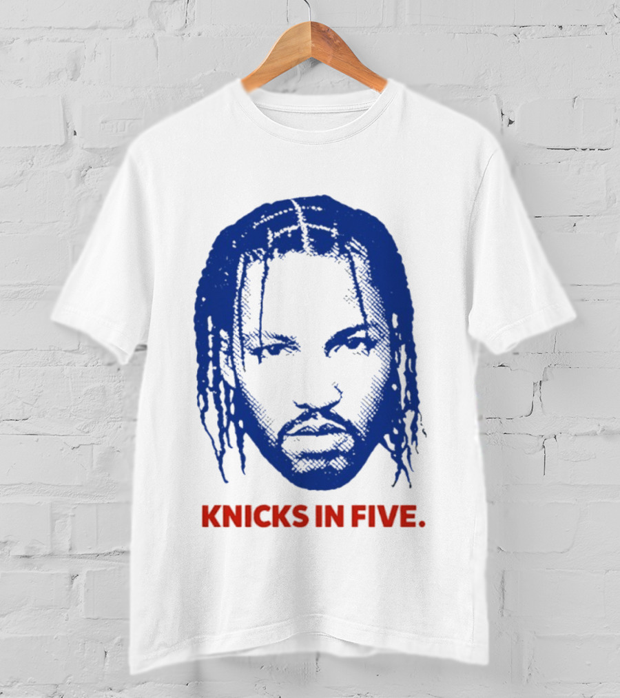 New York Knicks Jalen Brunson Knicks In Five Swag Head T-Shirt