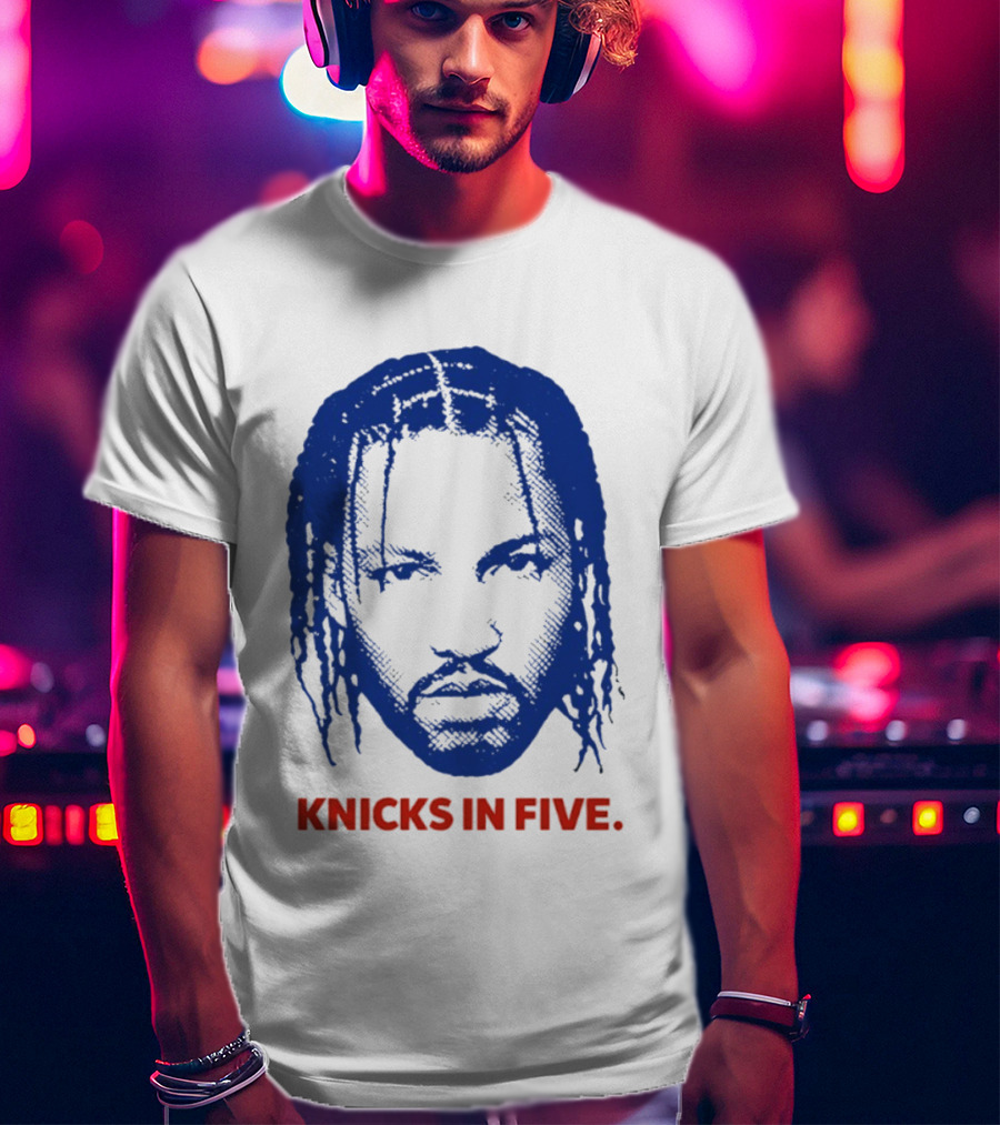 New York Knicks Jalen Brunson Knicks In Five Swag Head T-Shirt