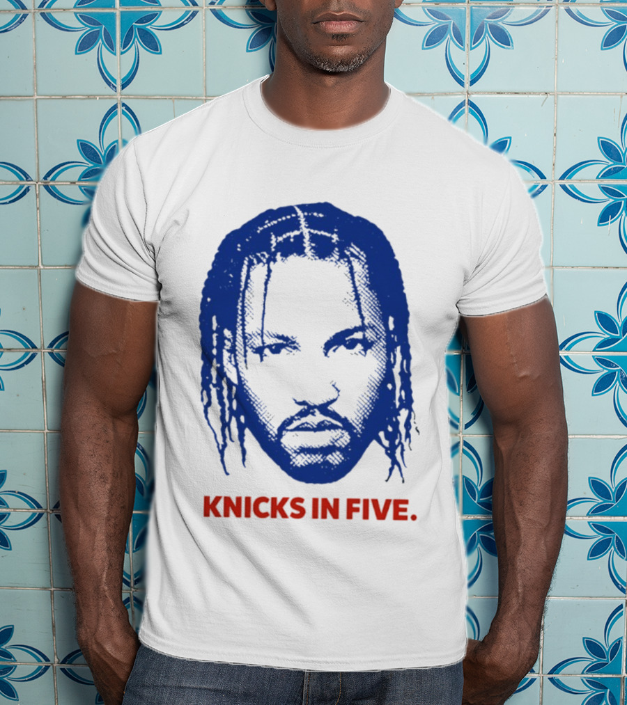 New York Knicks Jalen Brunson Knicks In Five Swag Head T-Shirt