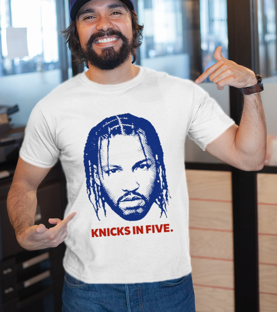 New York Knicks Jalen Brunson Knicks In Five Swag Head T-Shirt