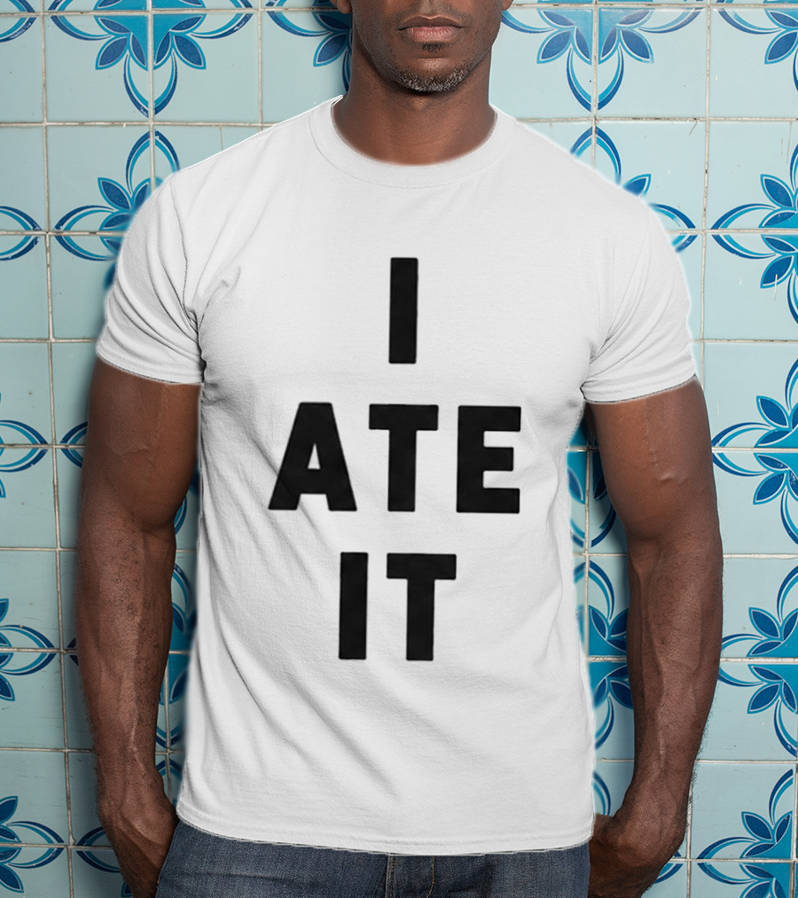Suki Waterhouse I Ate It Bold Text Graphic Trend T-Shirt