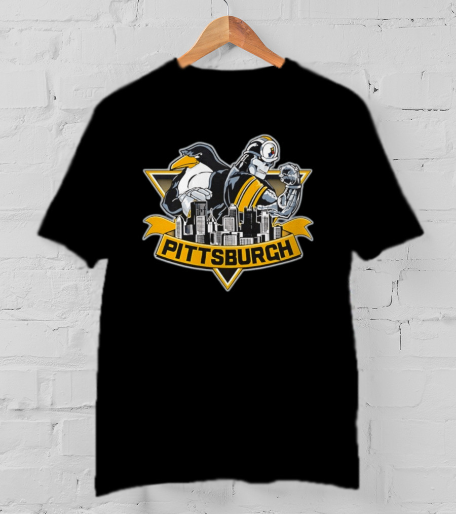 Pittsburgh Penguins Steelers City Skyline 2026 T-Shirt