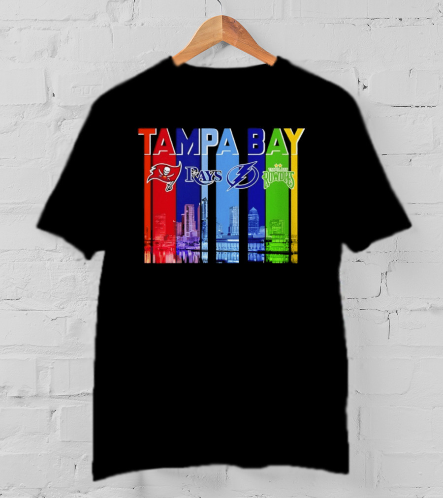 Tampa Bay Buccaneers Rays Lightning Rowdies Skyline 2026 T-Shirt