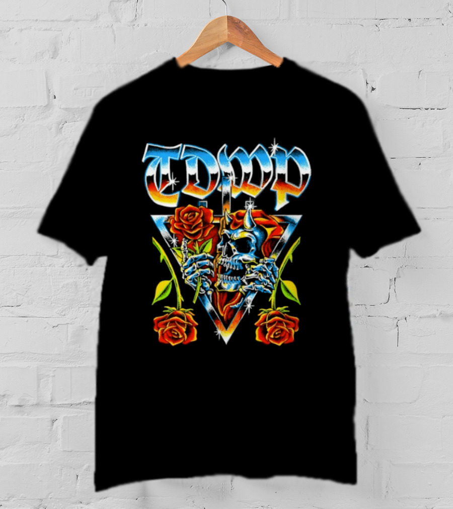 TDWP Devil Skull Roses Metalcore Band T-Shirt