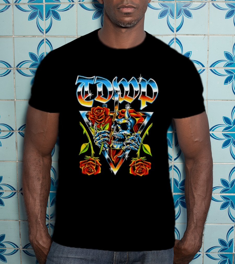 TDWP Devil Skull Roses Metalcore Band T-Shirt