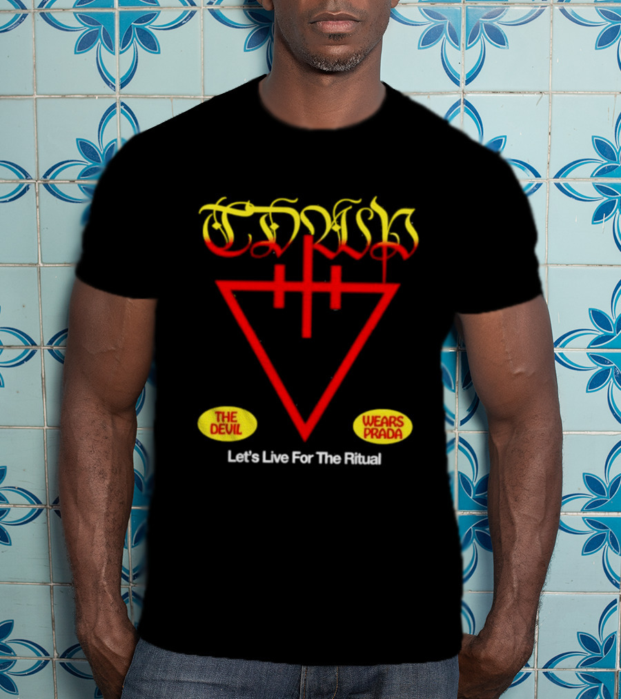 The Devil Wears Prada Ritual Inverted Triangle Symbol Let's Live For The Ritual T-Shirt