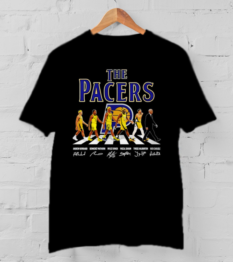The Pacers Andrew Nembhard Bennedict Mathurin Myles Turner Pascal Siakam Tyrese Haliburton Signatures T-Shirt