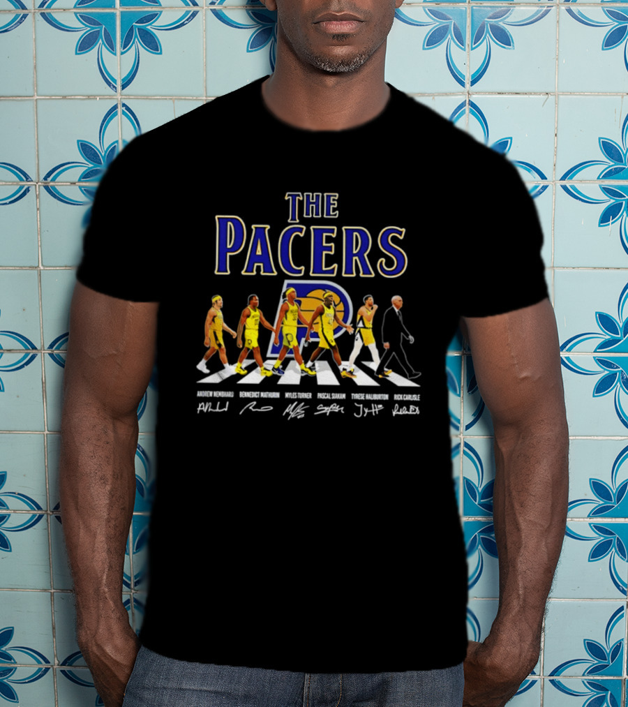 The Pacers Andrew Nembhard Bennedict Mathurin Myles Turner Pascal Siakam Tyrese Haliburton Signatures T-Shirt