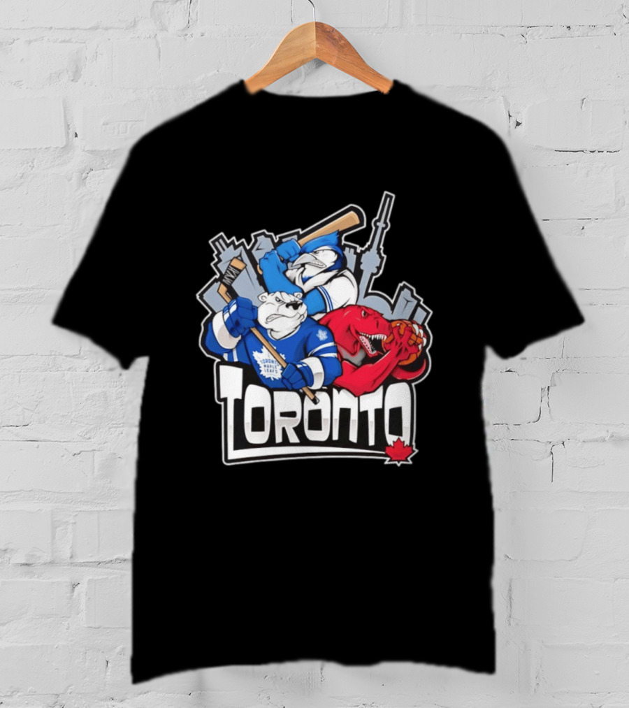 Toronto Maple Leafs Blue Jays Raptors Skyline 2026 T-Shirt