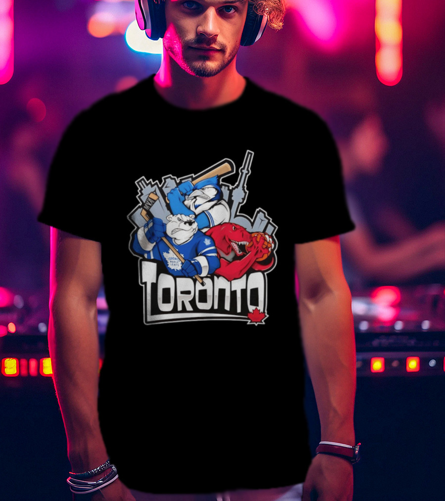 Toronto Maple Leafs Blue Jays Raptors Skyline 2026 T-Shirt