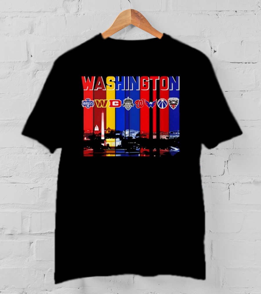 Washington Mystics Commanders Spirit Nationals Wizards DC United T-Shirt