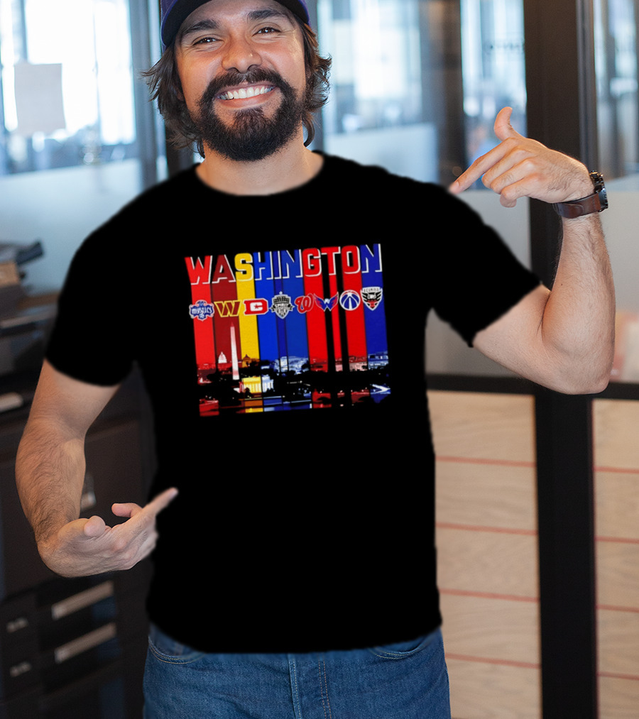 Washington Mystics Commanders Spirit Nationals Wizards DC United T-Shirt