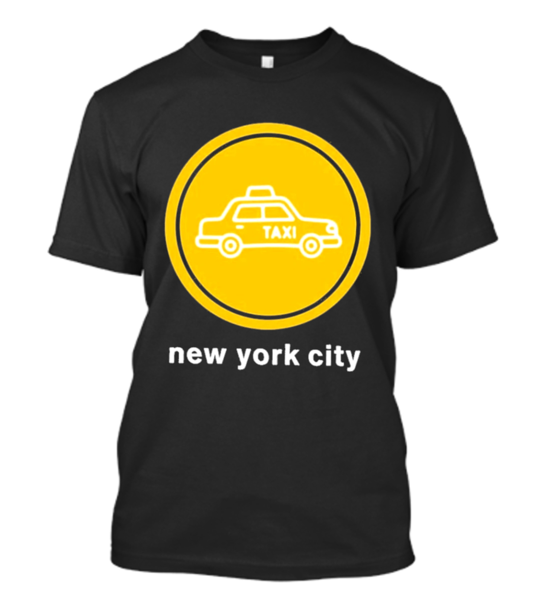 New York City Taxi Cab Blink 182 Iconic Yellow Circle T-Shirt