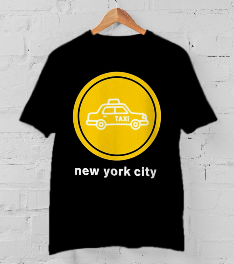 New York City Taxi Cab Blink 182 Iconic Yellow Circle T-Shirt