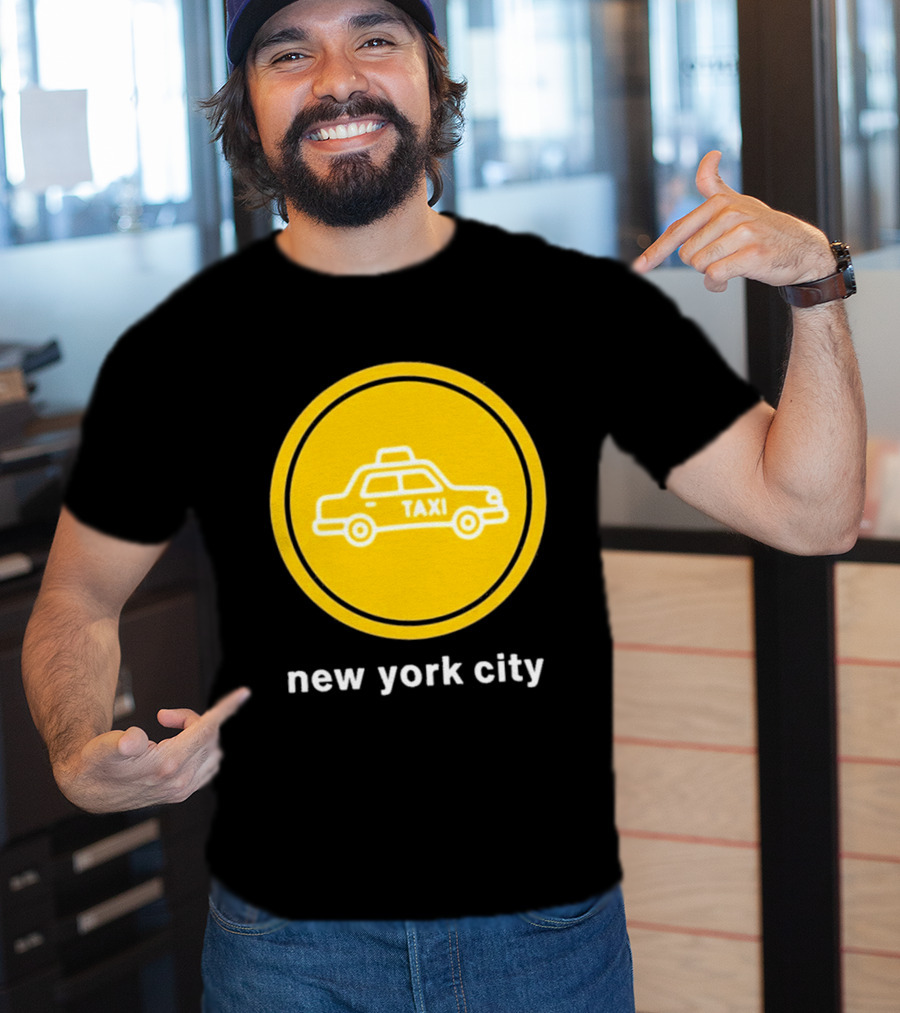 New York City Taxi Cab Blink 182 Iconic Yellow Circle T-Shirt