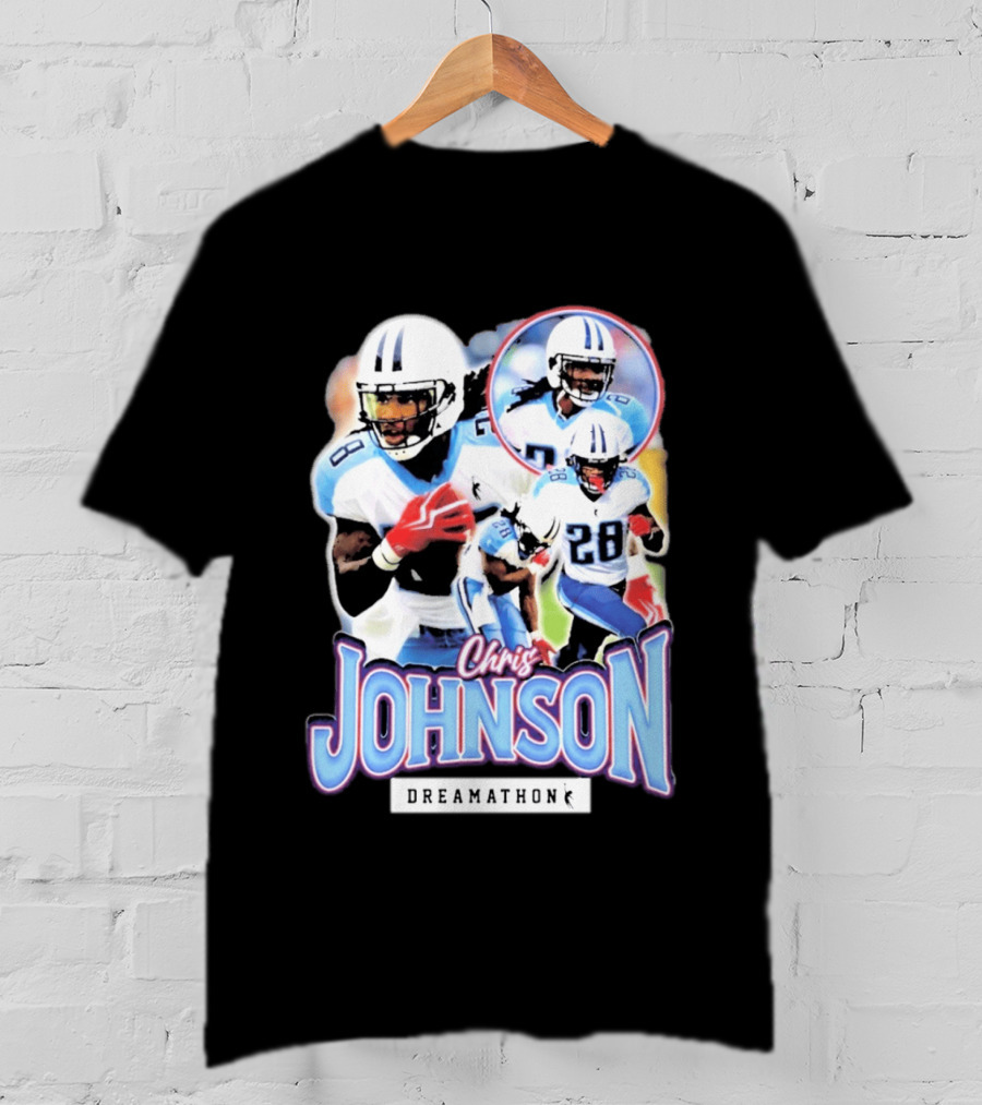 Chris Johnson NFL Dreamathon Tennessee Titans Football 28 T-Shirt