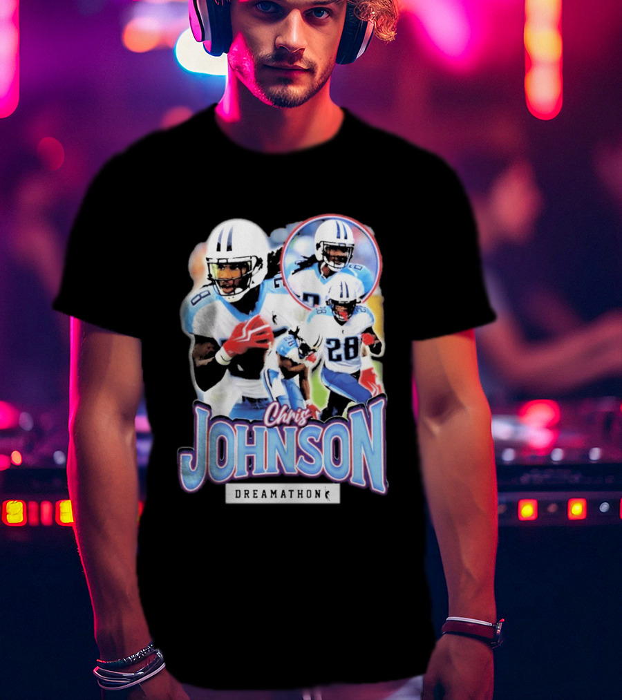 Chris Johnson NFL Dreamathon Tennessee Titans Football 28 T-Shirt
