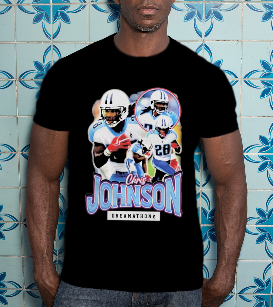 Chris Johnson NFL Dreamathon Tennessee Titans Football 28 T-Shirt