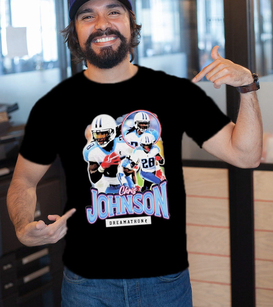 Chris Johnson NFL Dreamathon Tennessee Titans Football 28 T-Shirt