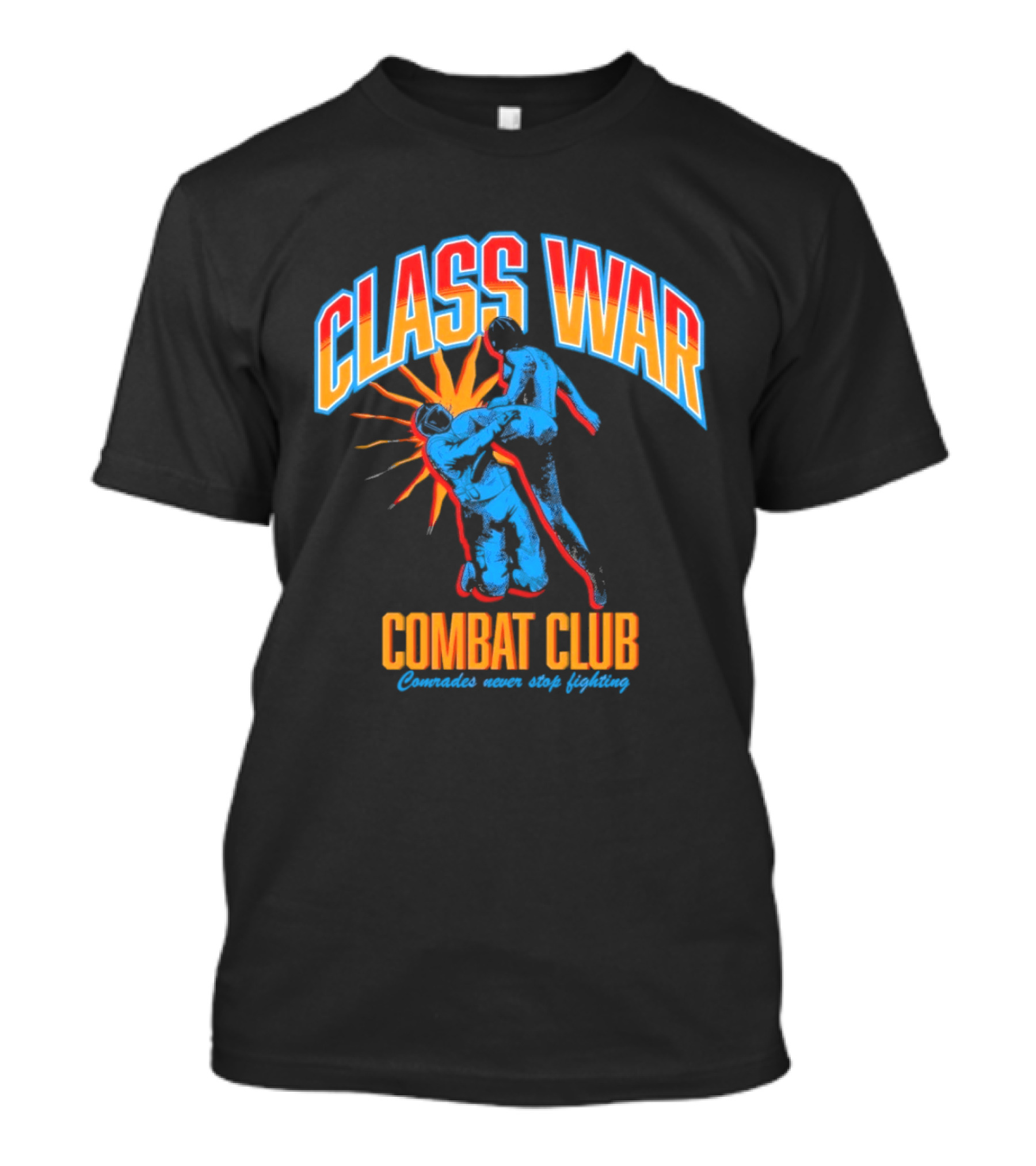 Class War Combat Club Comrades Never Stop Fighting Vintage Brawler Aesthetic T-Shirt