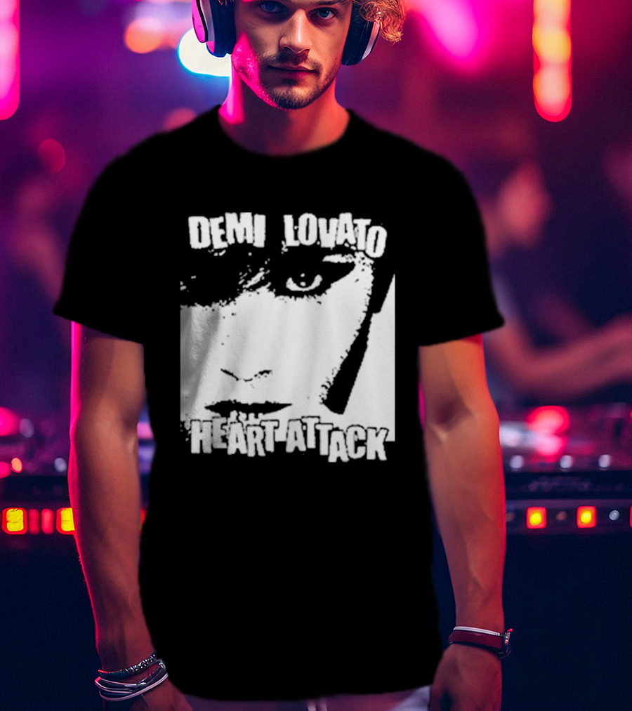Demi Lovato Heart Attack Anniversary Face T-Shirt