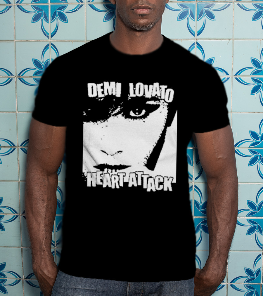 Demi Lovato Heart Attack Anniversary Face T-Shirt