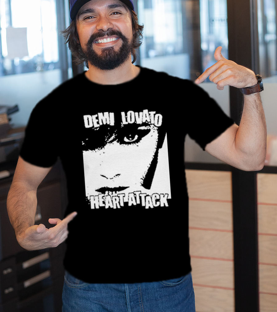 Demi Lovato Heart Attack Anniversary Face T-Shirt