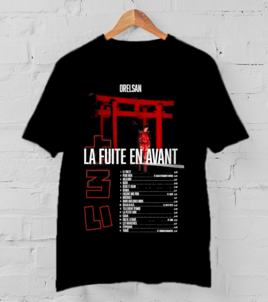 Orelsan La Fuite En Avant Rouge Tour Dates 2024 T-Shirt