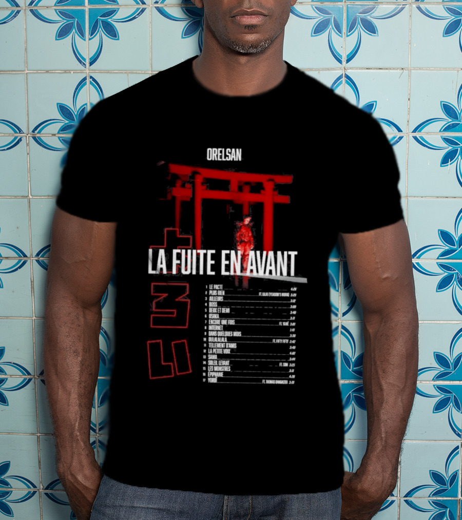Orelsan La Fuite En Avant Rouge Tour Dates 2024 T-Shirt