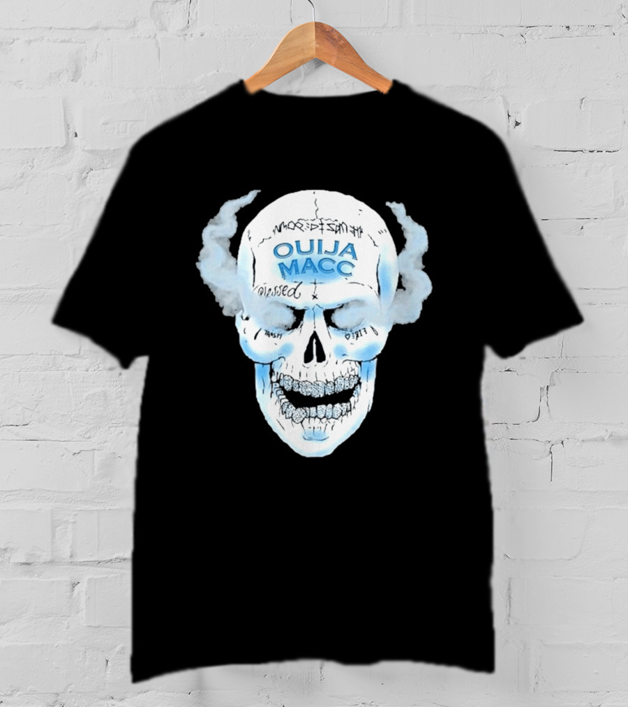 Ouija Macc Skull Blessed Trash Smoke Effect Design D 977 T-Shirt