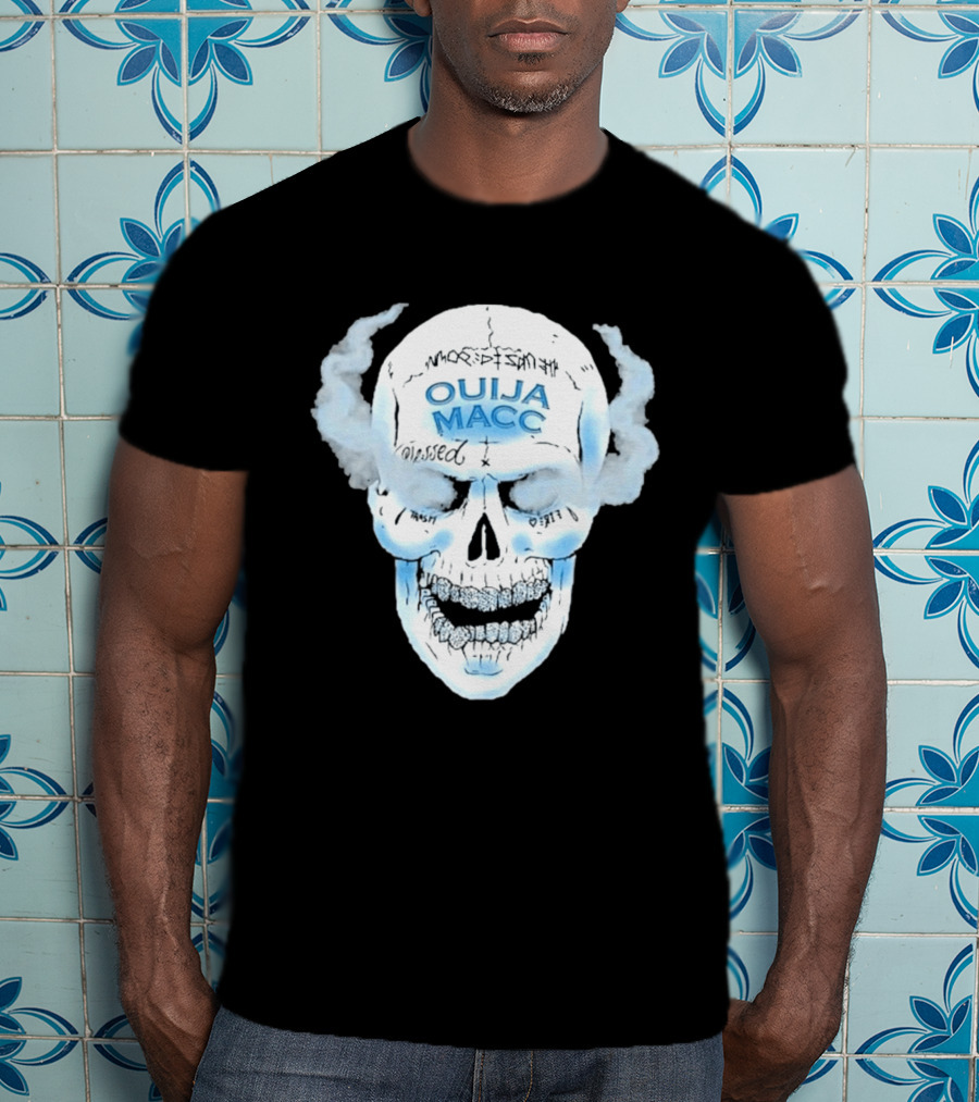 Ouija Macc Skull Blessed Trash Smoke Effect Design D 977 T-Shirt