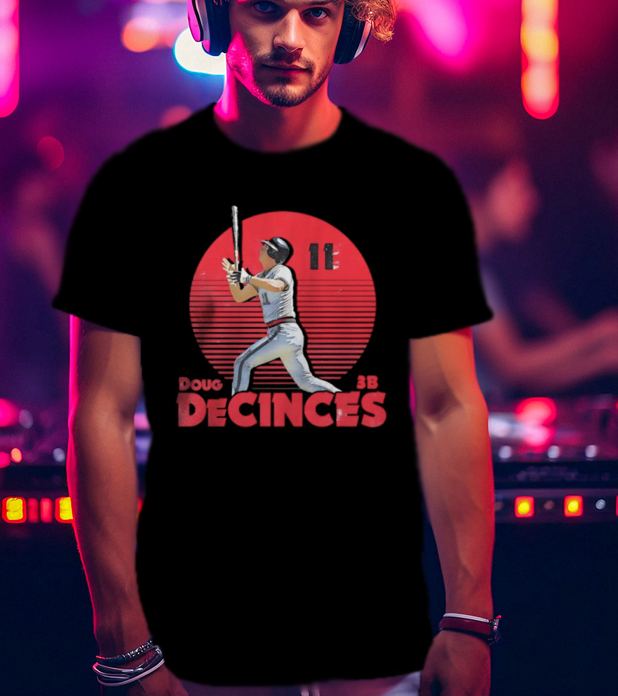 Doug DeCinces 11 California Angels Baseball Legend Player Number T-Shirt
