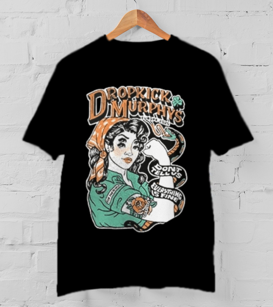 Dropkick Murphys Europe 2025 Tour Don't Tell Us Everything Is Fine Snake T-Shirt