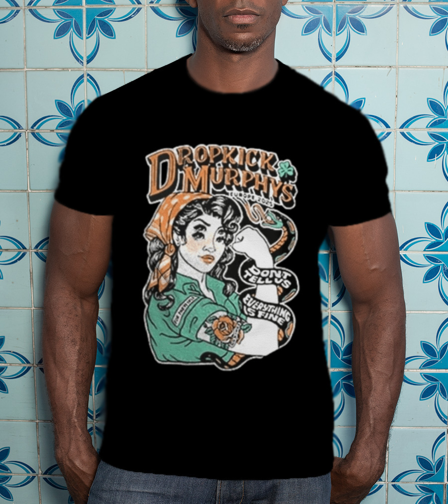 Dropkick Murphys Europe 2025 Tour Don't Tell Us Everything Is Fine Snake T-Shirt
