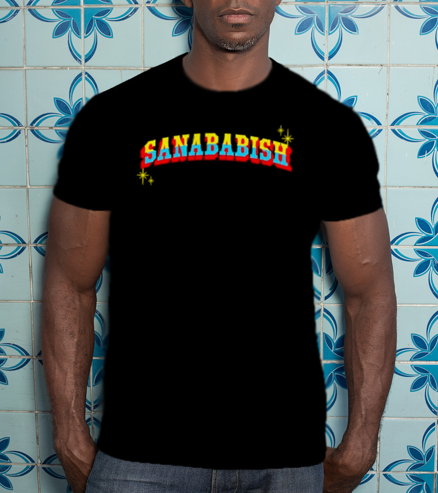 Sanababish Retro Colorful Starburst T-Shirt