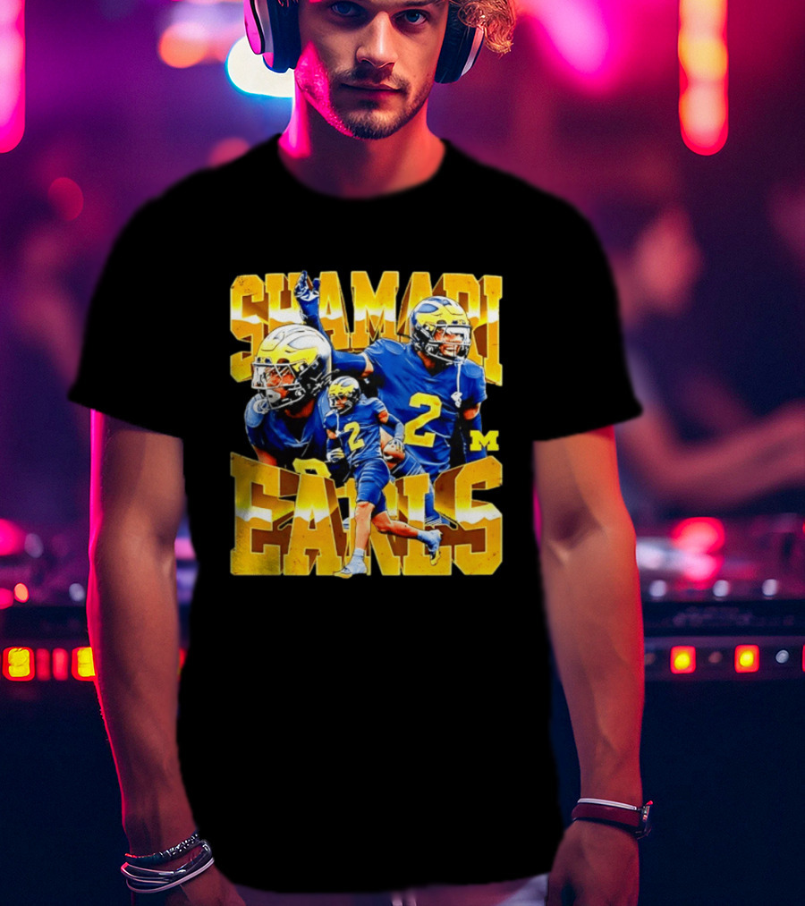 Shamari Earls 2 Michigan Wolverines NCAA Football Player Sports Fan Gear T-Shirt
