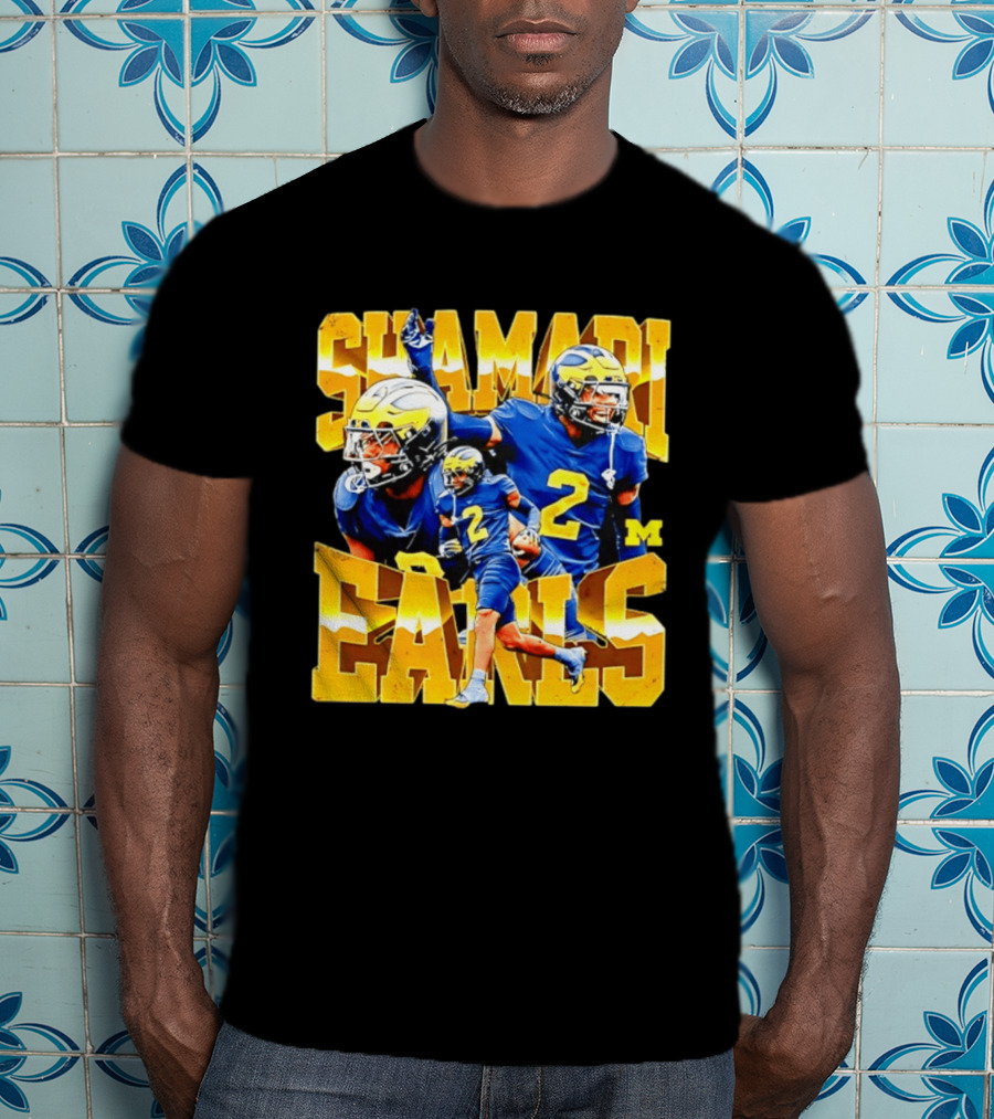 Shamari Earls 2 Michigan Wolverines NCAA Football Player Sports Fan Gear T-Shirt