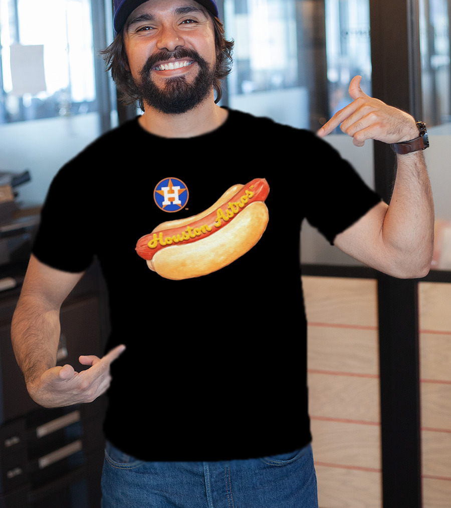 Houston Astros Hot Dog MLB 2026 Season Fan T-Shirt
