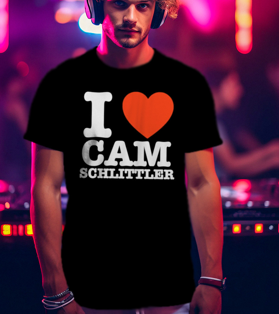 I Love Cam Schlittler Red Heart T-Shirt