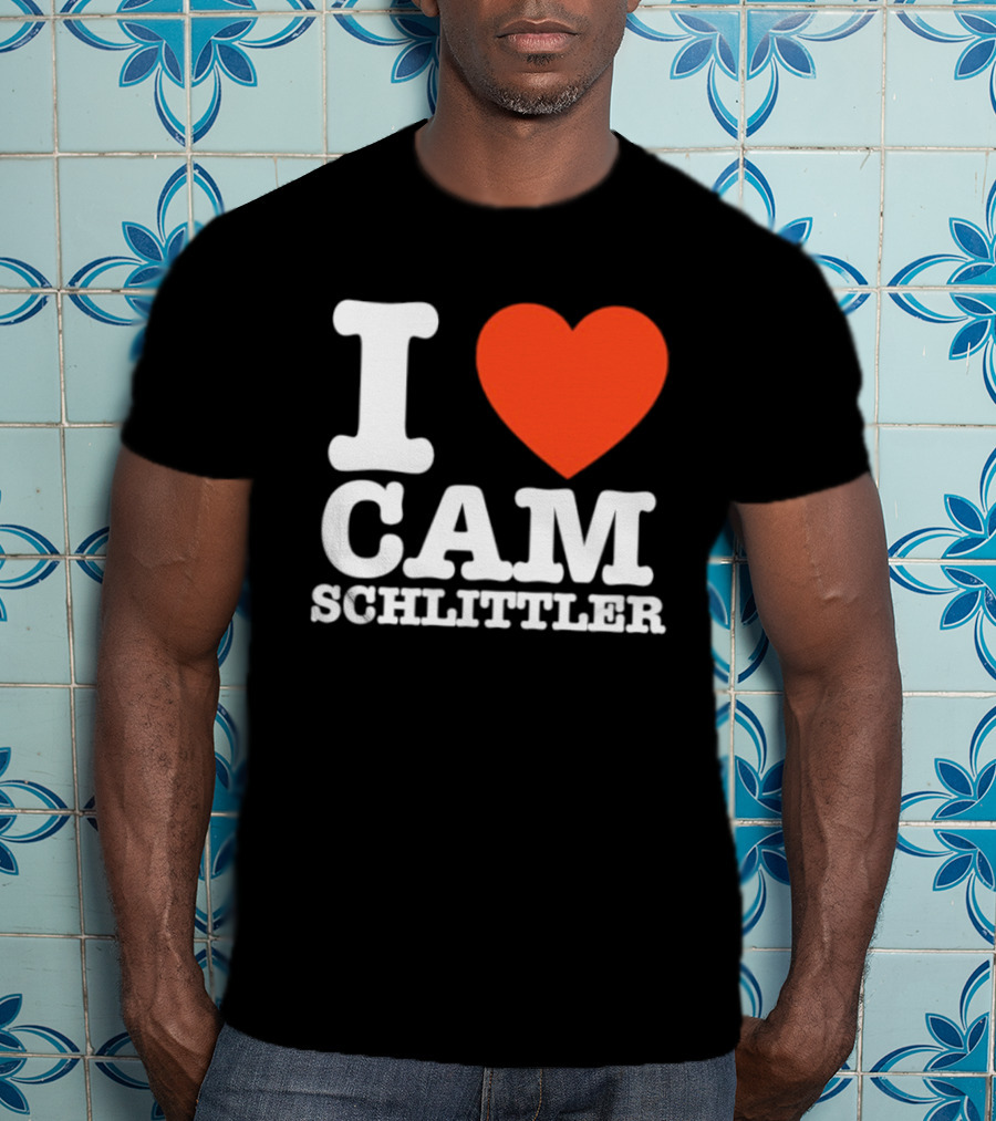 I Love Cam Schlittler Red Heart T-Shirt