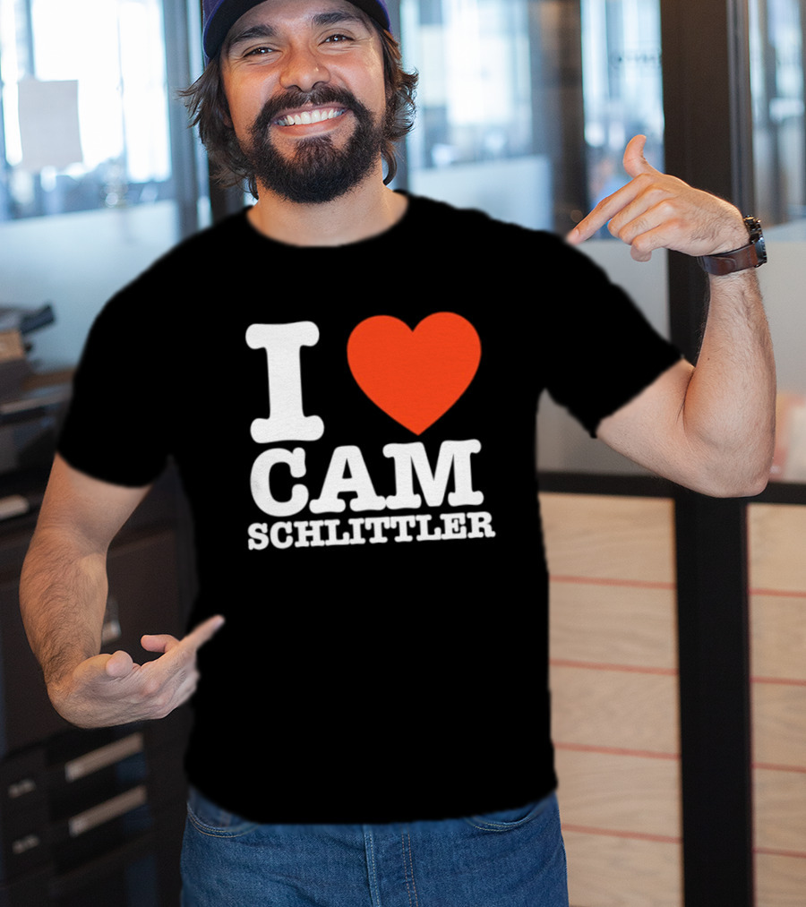 I Love Cam Schlittler Red Heart T-Shirt