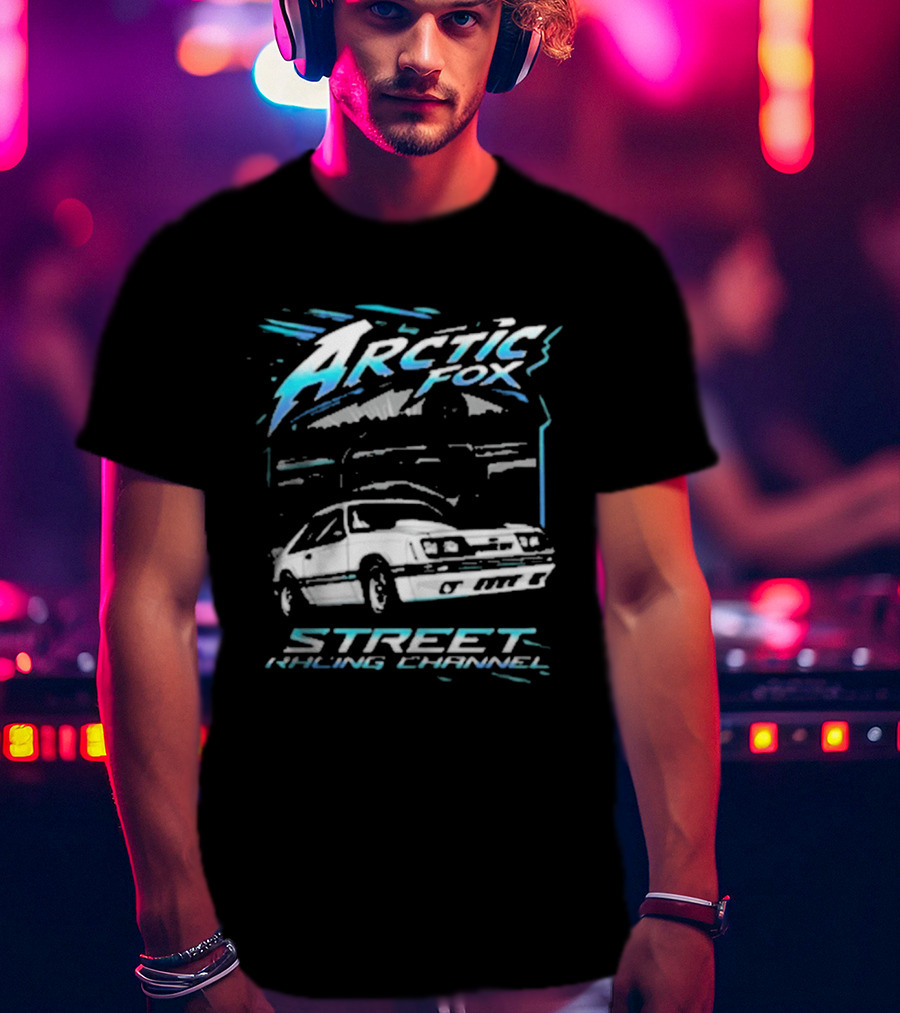 Arctic Fox Street Racing Channel Classic Car Enthusiasts T-Shirt