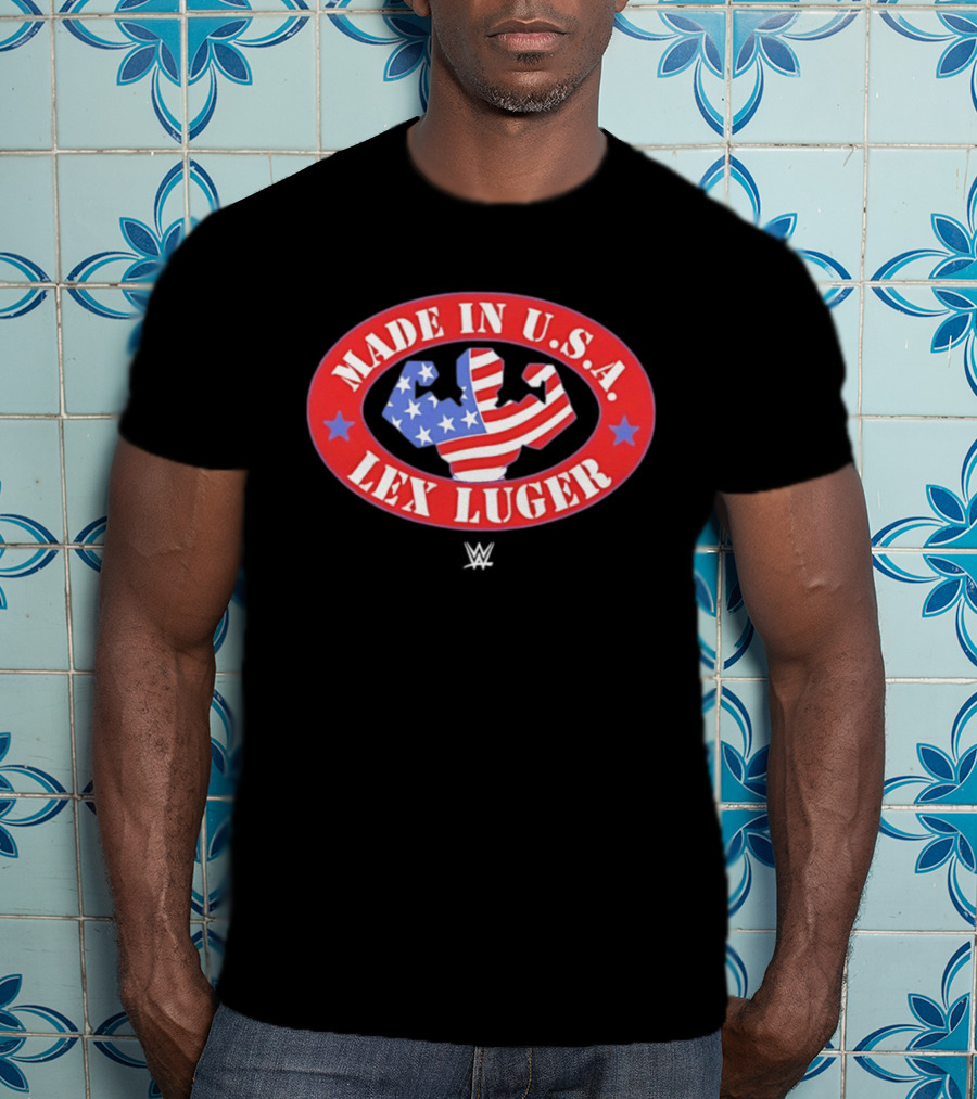 Made In USA Lex Luger Muscle Stars Stripes WWE 2026 T-Shirt